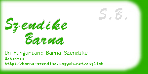 szendike barna business card